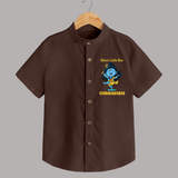 Shiva’s Little Star Kids Shirt – Festive Special Edition - CHOCOLATE BROWN - 0 - 6 Months Old (Chest 23")
