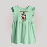 Shambo Shiva Shambo Kids Baby Frock – Devotional Cartoon Print - MINT GREEN - 0 - 3 Months Old (Chest 17")