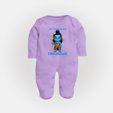 Tiny Trishul Warrior Kids Fullbody Suit – Shiva Theme Wear - LILAC - New Born (Chest 7.5")