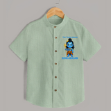 Tiny Trishul Warrior Kids Shirt – Shiva Theme Wear - MINT GREEN - 0 - 6 Months Old (Chest 23")