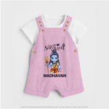 Maha Shivratri Kids Dungaree – Shiva Festival Special - BABY PINK - 0 - 5 Months Old (Chest 18")