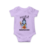 Maha Shivratri Kids Romper – Shiva Festival Special - LILAC - New Born (Chest 14")