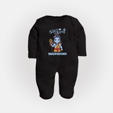 Maha Shivratri Kids Fullbody Suit – Shiva Festival Special - BLACK - New Born (Chest 7.5")