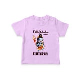 Little Mahadev in Training Kids T-Shirt – Personalized Shiva Theme - LILAC - 0-5 Months Old (Chest 17")
