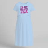 In My Pregnant Era Printed Maternity Maxi Dress - BABY BLUE - Extra Small (Chest 32")