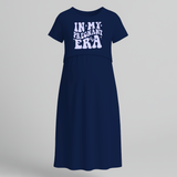In My Pregnant Era Printed Maternity Maxi Dress - NAVY BLUE - Extra Small (Chest 32")