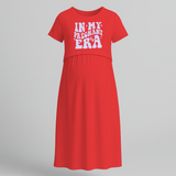 In My Pregnant Era Printed Maternity Maxi Dress - RED - Extra Small (Chest 32")