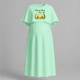 We Are Three Now Avocado Family Maternity Maxi