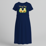 We Are Three Now Avocado Family Maternity Maxi - NAVY BLUE - Extra Small (Chest 32")