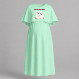 We Are Four Now Bear Family Maternity Maxi Dress
