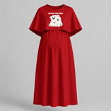 We Are Four Now Bear Family Maternity Maxi Dress