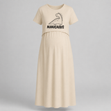 Mamasaurus Printed Maternity Maxi Dress - IVORY - Extra Small (Chest 32")