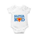 Super Kid Hero Graphic Romper - WHITE - New Born (Chest 14")