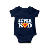 Super Kid Hero Graphic Romper - NAVY BLUE - New Born (Chest 14")