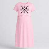 Mama Arrow Heart Printed Pregnancy Maxi