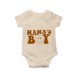 Mama’s Boy Retro Baby Romper - IVORY - New Born (Chest 14")