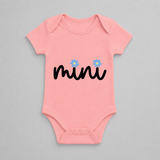 Mini Heart Checkered Baby Romper - PEACH - New Born (Chest 14")