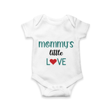 Mommy’s Little Love Printed Romper - WHITE - New Born (Chest 14")