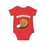 Little Avocado Cuddle Printed Baby Romper - RED - New Born (Chest 14")