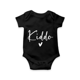 Sweet Little Kiddo Heart Printed Baby Romper - BLACK - New Born (Chest 14")