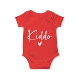Sweet Little Kiddo Heart Printed Baby Romper - RED - New Born (Chest 14")