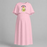 "Mamacado " - Comfort Fit Maternity Maxi Dress With Prints