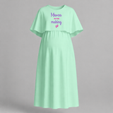 "Mama In The Making" - Comfort Fit Maternity Maxi Dress With Prints
