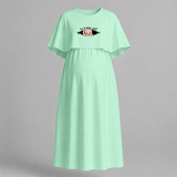 "Is It Time Yet? "- Comfort Fit Maternity Maxi Dress With Prints