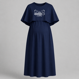 "Twins Loading…. "- Comfort Fit Maternity Maxi Dress With Prints