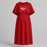 "Twins Loading…. "- Comfort Fit Maternity Maxi Dress With Prints