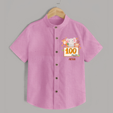 100 Days Old Shirt | Personalized Baby Shirt for 100 Days Milestone - BABY PINK - 0 - 6 Months Old (Chest 23")