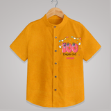 100 Days 100 | Personalized Baby Shirt for 100 Days Milestone - CHROME YELLOW - 0 - 6 Months Old (Chest 23")