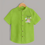 Today I Turned 100 Shirt | Custom Baby Shirt for 100 Days Celebration - LIME GREEN - 0 - 6 Months Old (Chest 23")