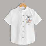 Today I Turned 100 Shirt | Custom Baby Shirt for 100 Days Celebration - WHITE - 0 - 6 Months Old (Chest 23")