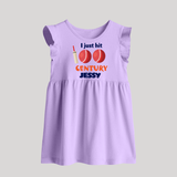 I Just Hit 100 Century Baby Frock | Custom Baby Frock for 100 Days Celebration - LILAC - 0 - 3 Months Old (Chest 17")