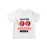 I Just Hit 100 Century T-Shirt | Custom Baby T-Shirt for 100 Days Celebration - WHITE - 0-5 Months Old (Chest 17")