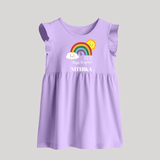 100 Days Brighter Baby Frock | Personalized Baby Frock for 100 Days of Joy - LILAC - 0 - 3 Months Old (Chest 17")