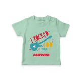 I Rocked 100 Days T-Shirt | Custom Baby T-Shirt for 100 Days Celebration - MINT GREEN - 0-5 Months Old (Chest 17")