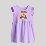 100 Days on This Earth Baby Frock | Personalized Baby Frock for 100 Days - LILAC - 0 - 3 Months Old (Chest 17")