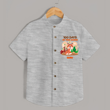 100 Days on This Earth Shirt | Personalized Baby Shirt for 100 Days - GREY - 0 - 6 Months Old (Chest 23")