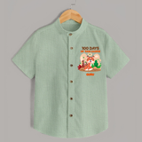 100 Days on This Earth Shirt | Personalized Baby Shirt for 100 Days - MINT GREEN - 0 - 6 Months Old (Chest 23")