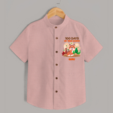 100 Days on This Earth Shirt | Personalized Baby Shirt for 100 Days - PEACH - 0 - 6 Months Old (Chest 23")