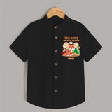 100 Days on This Earth Shirt | Personalized Baby Shirt for 100 Days - BLACK - 0 - 6 Months Old (Chest 23")