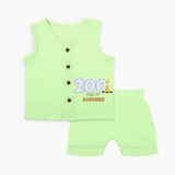 200 Days Old Jabla Set | Personalized Baby Jabla Set for 200 Days Milestone - PASTEL GREEN - 0 - 3 Months Old (Chest 9.8")