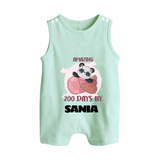 Amazing 200 Days Romper Suit | Custom Baby Romper Suit for 200 Days Celebration - MINT GREEN - 0 - 5 Months Old (Chest 18")