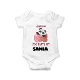 Amazing 200 Days Romper | Custom Baby Romper for 200 Days Celebration - WHITE - New Born (Chest 14")