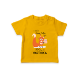 I Can’t Keep Calm I Am 200 Days Old T-Shirt | Personalized Baby T-Shirt for 200 Days - CHROME YELLOW - 0-5 Months Old (Chest 17")