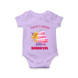 Today I Turned 200 Days Romper | Custom Baby Romper for 200 Days Celebration - LILAC - New Born (Chest 14")