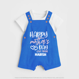 Happy Mother's Day - Celebration With Our Customized Dungaree Set With Name - COBALT BLUE - 0 - 5 Months Old (Chest 18")
