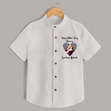 Happy Mother's Day - In Traditional Style With Our Customized Shirt With Name - WHITE - 0 - 6 Months Old (Chest 23")